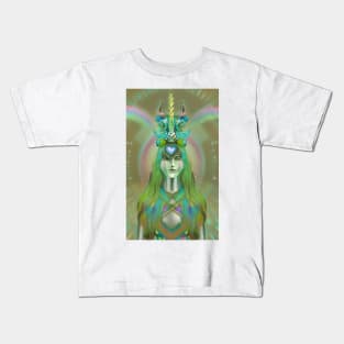 Llama Unicorn Goddess of Love Kids T-Shirt